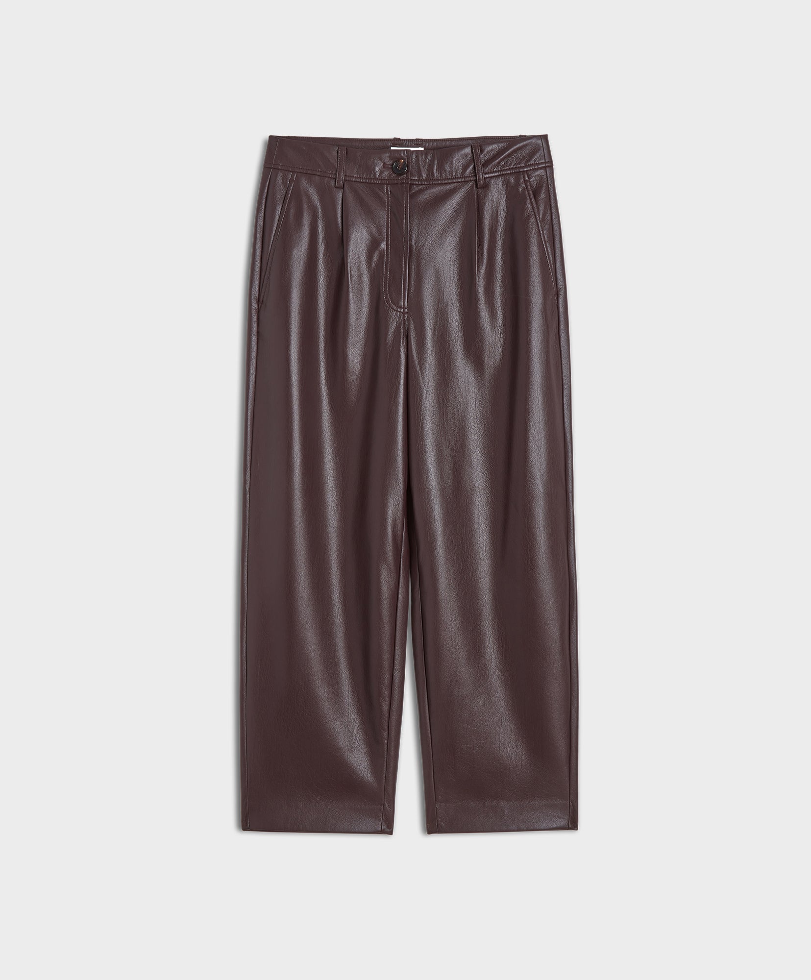 Slouchy Vegan Leather Trouser - The Reset