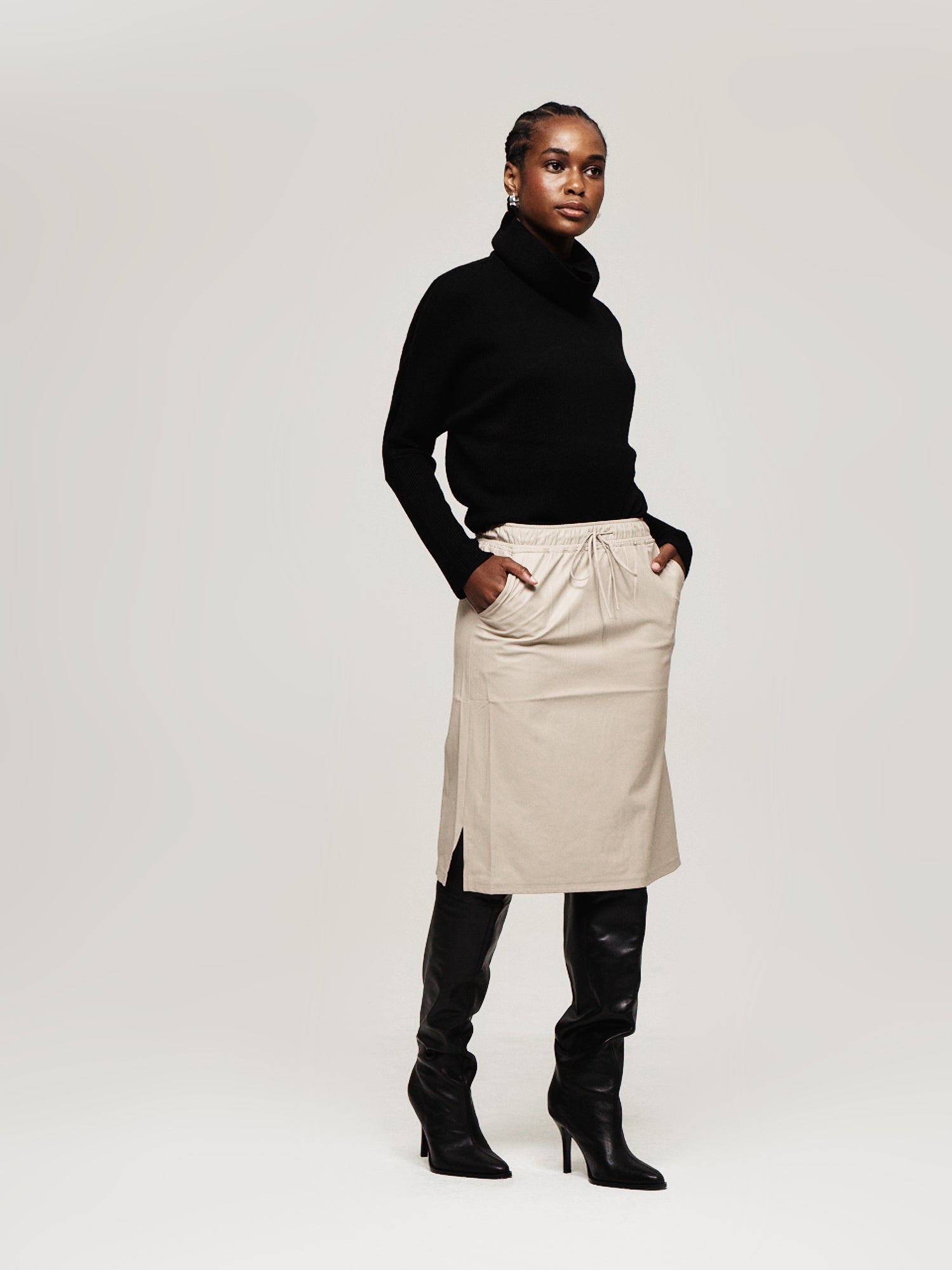 Vegan Leather Aline Skirt