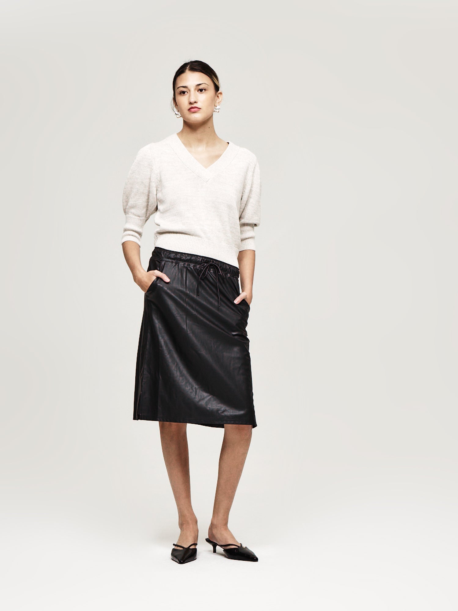 Vegan Leather Aline Skirt