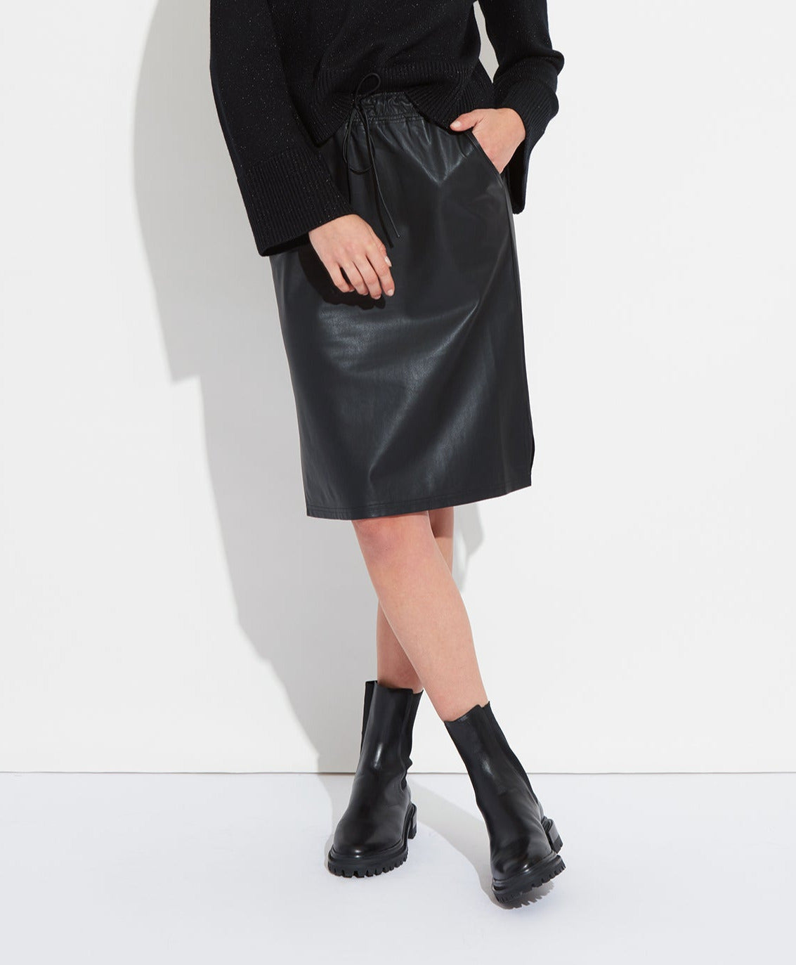 Vegan Leather Aline Skirt