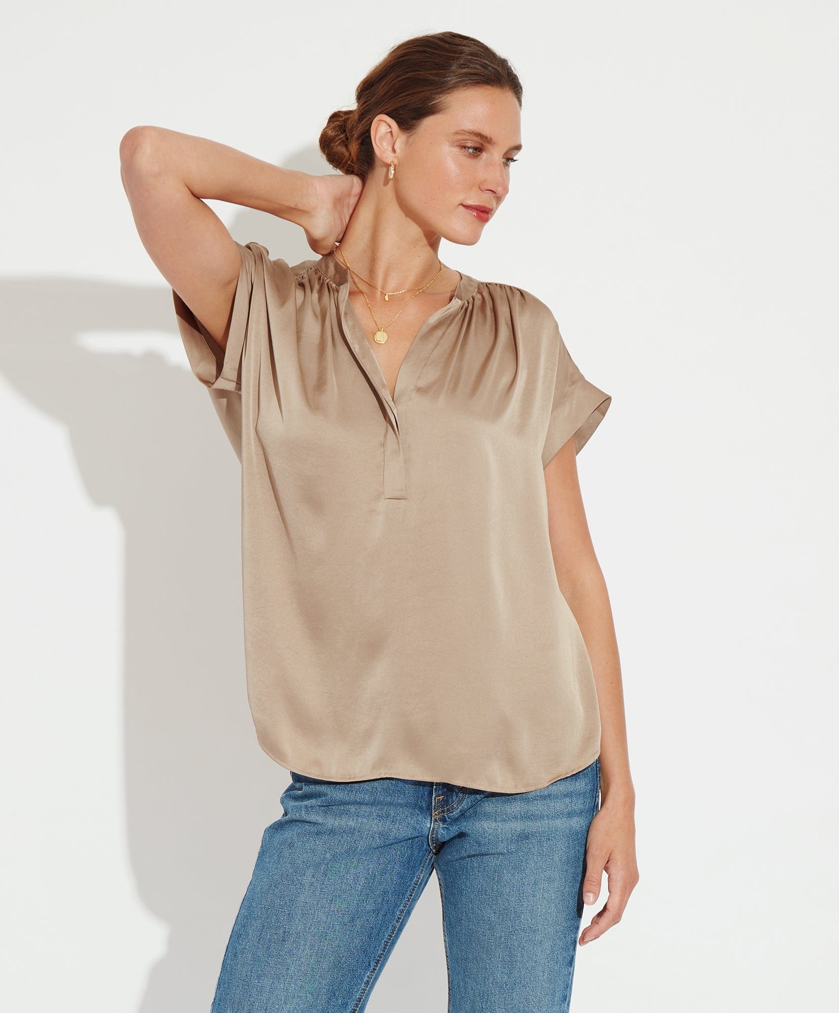 Band Collar Blouse – The Reset