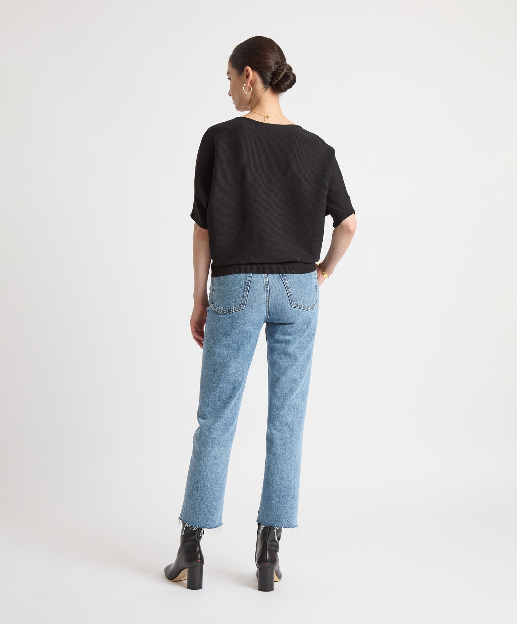 Ribbed Short Sleeve Pullover - The Reset