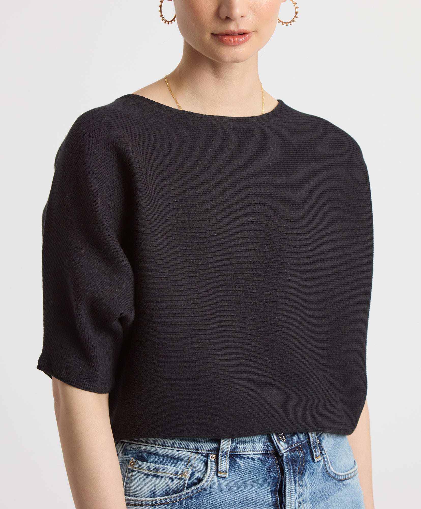 Ribbed Short Sleeve Pullover - The Reset