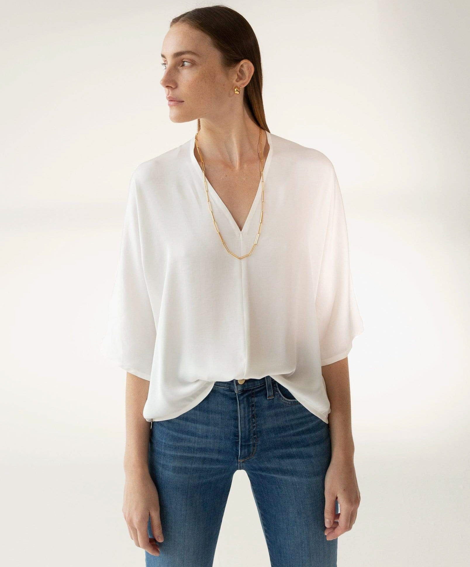 Satin V Pullover - The Reset