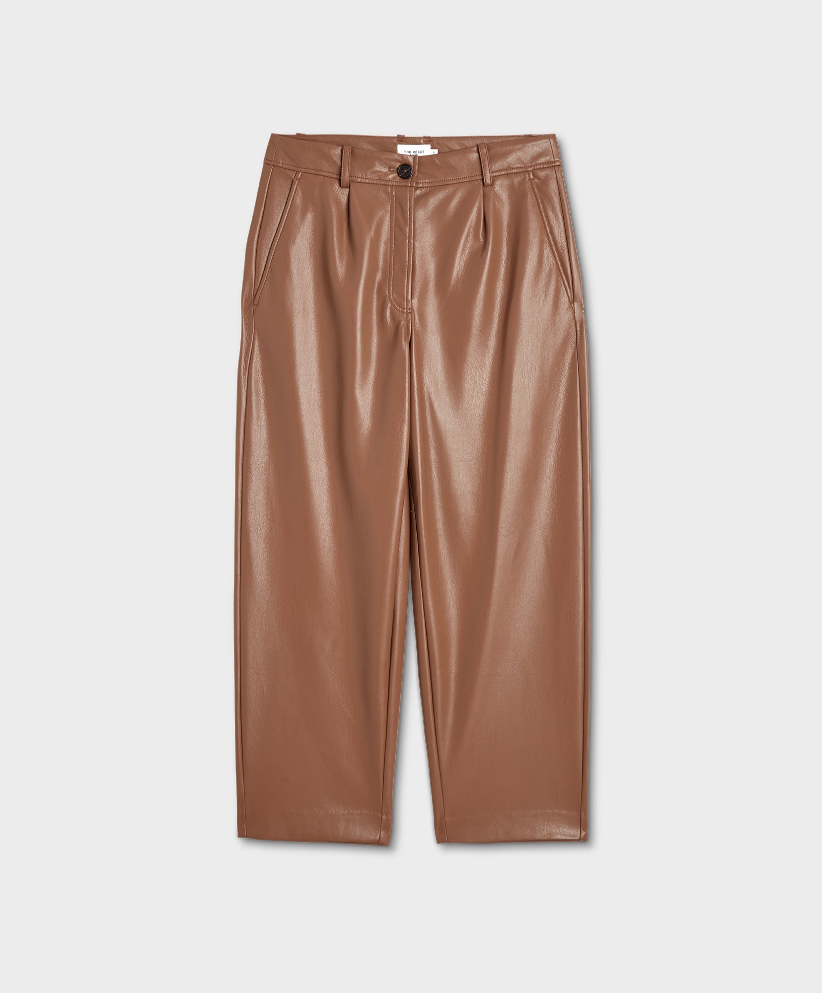 Slouchy Vegan Leather Trouser - The Reset