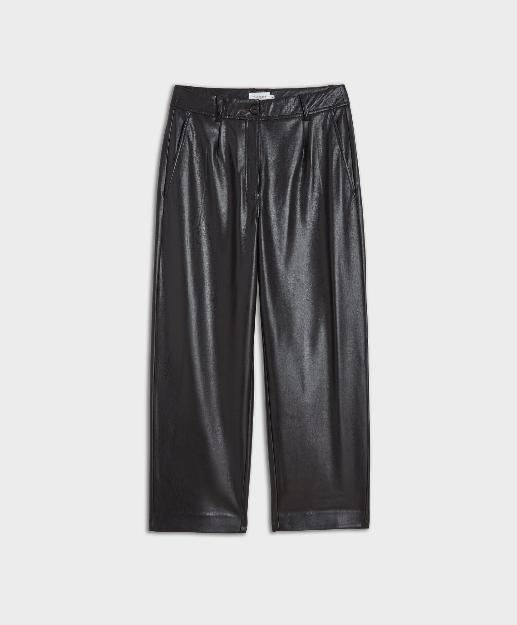 Slouchy Vegan Leather Trouser - The Reset