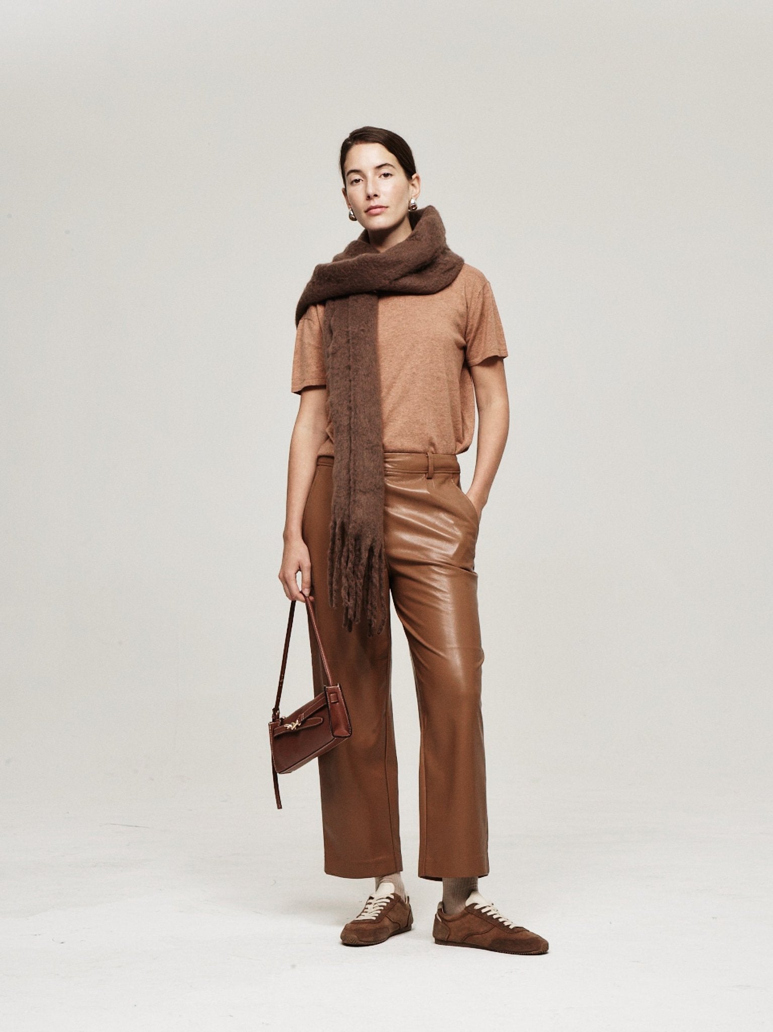 Slouchy Vegan Leather Trouser - The Reset
