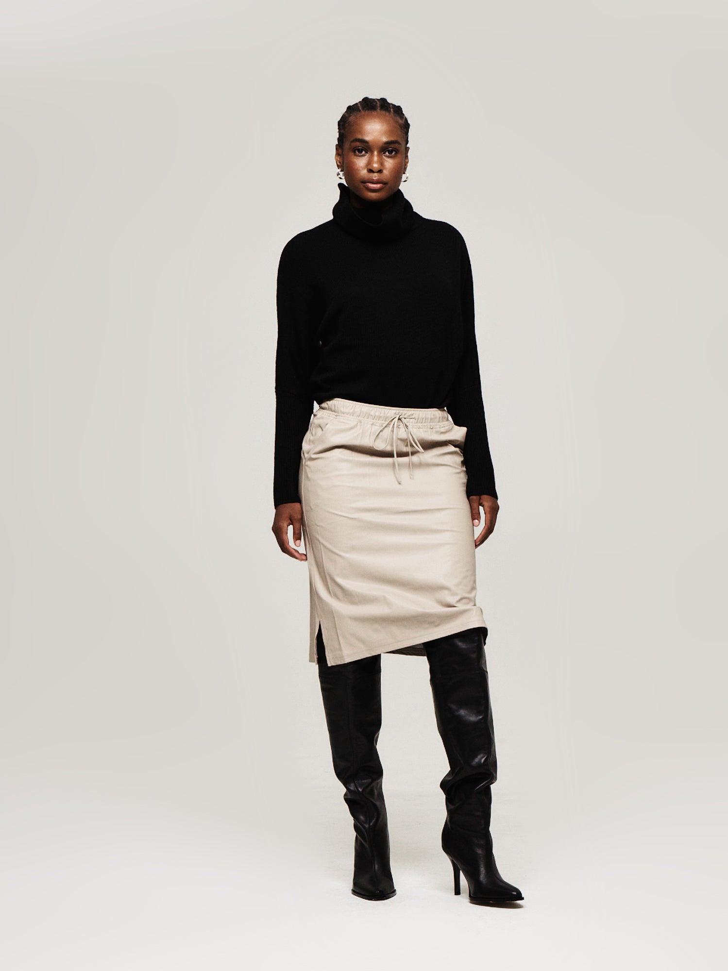 Vegan Leather Aline Skirt - The Reset