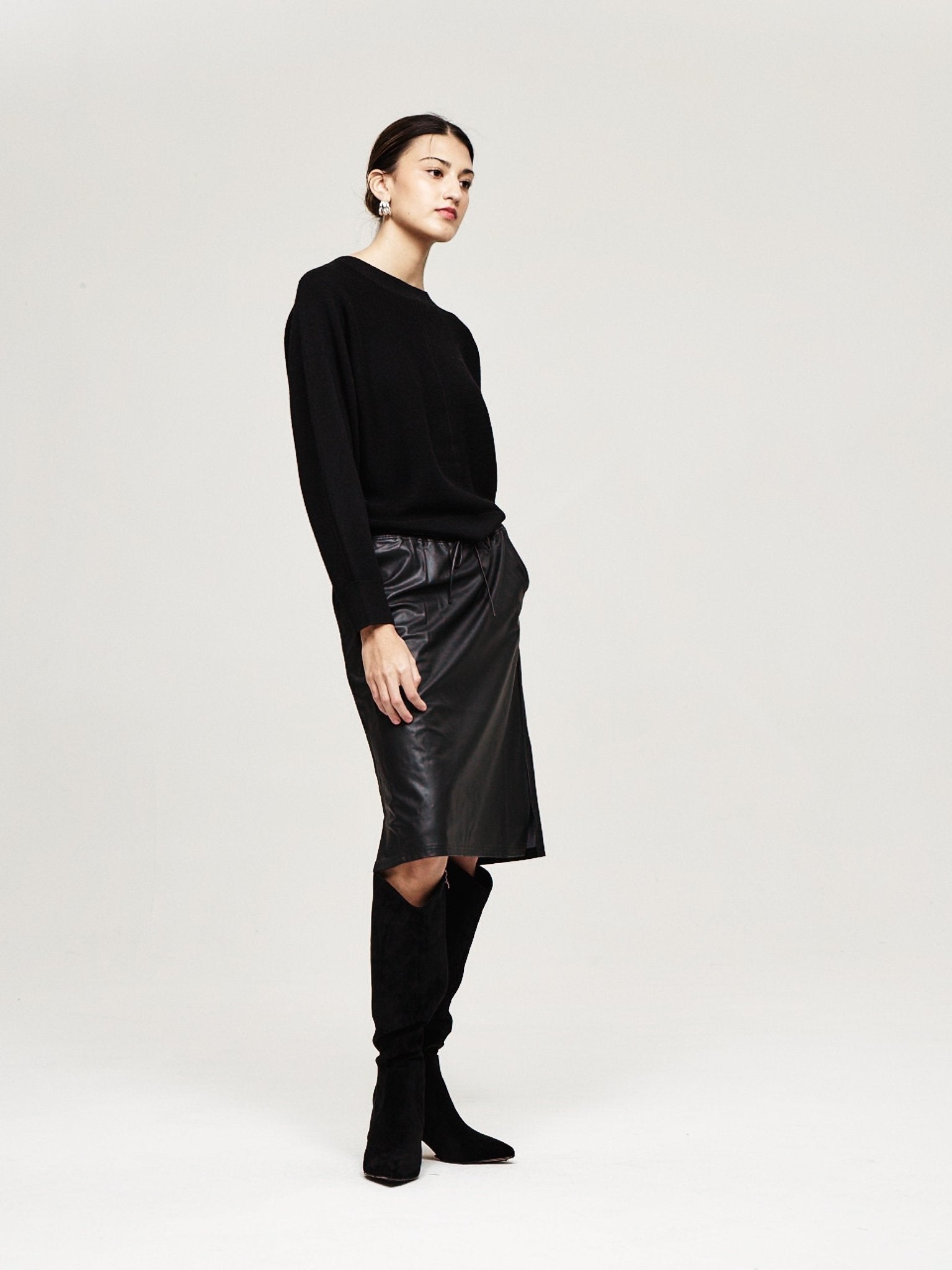 Vegan Leather Aline Skirt - The Reset