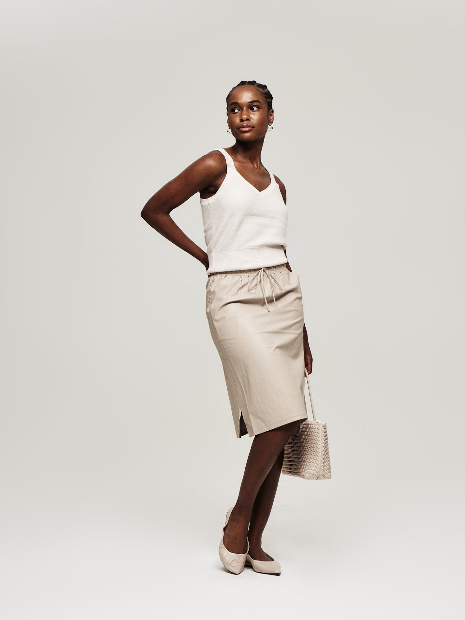 Vegan Leather Aline Skirt - The Reset
