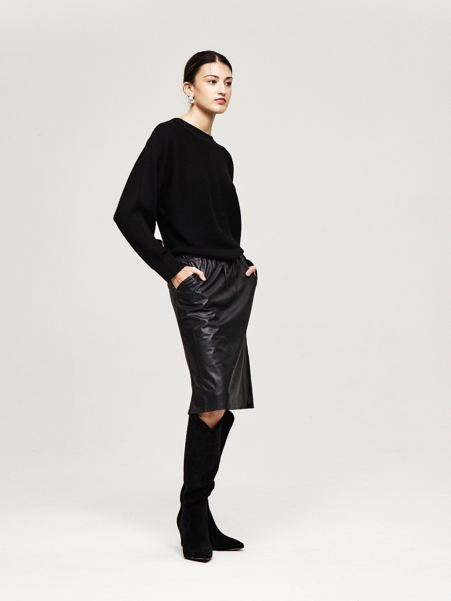 Vegan Leather Aline Skirt - The Reset