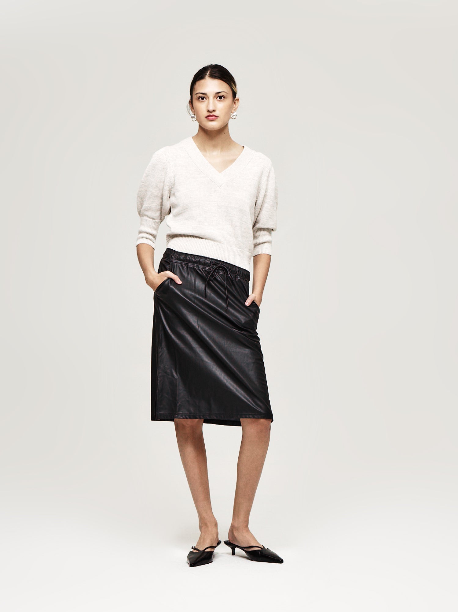 Vegan Leather Aline Skirt - The Reset