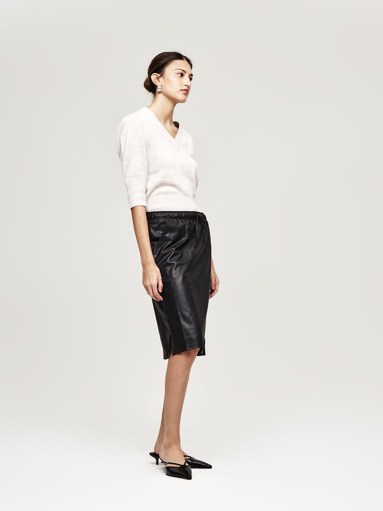 Vegan Leather Aline Skirt - The Reset