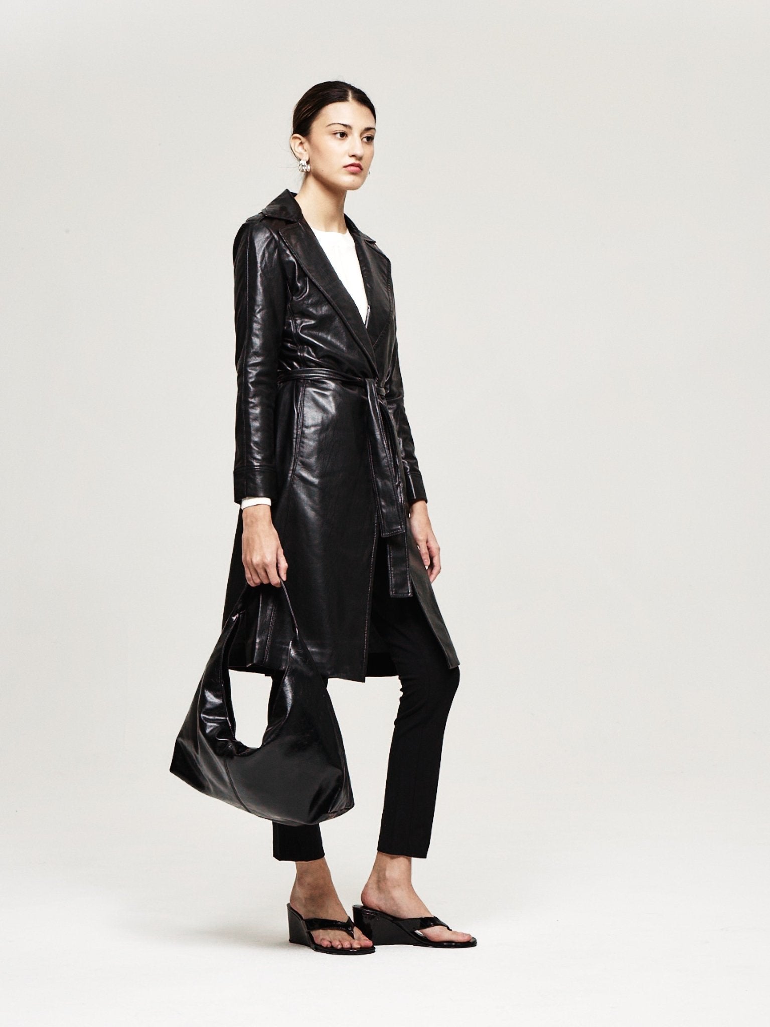 Vegan Leather Trench